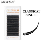 XIUSUZAKI Classic Individual Eyelash Extension Lashes Matte Black Professional Soft Natural
